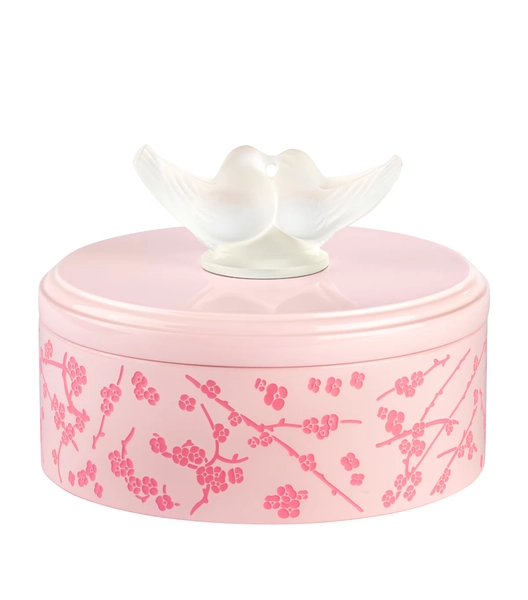 Lalique Small Rose Nebula Fleurs de Cerisier Box
