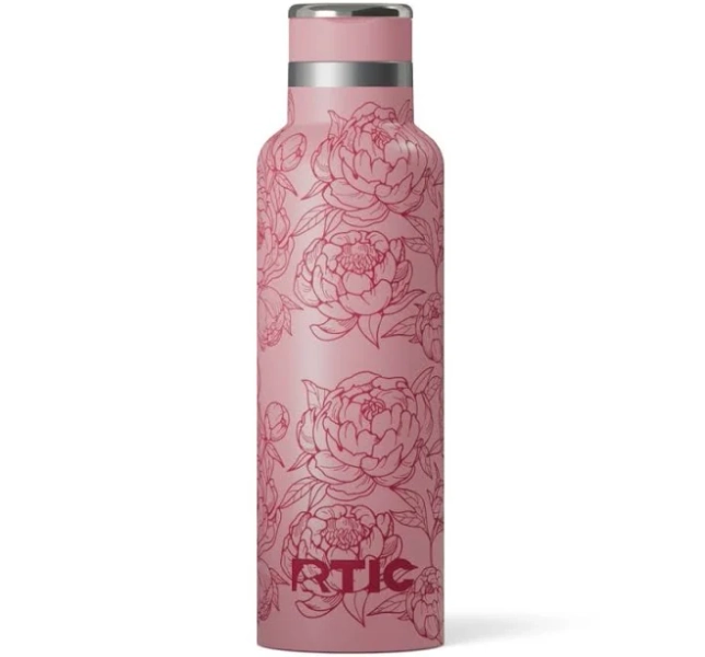 RTIC Journey Bottle 20oz Pink Peonies
