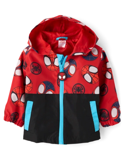 Toddler Boys Spidey™ Windbreaker Jacket - Red