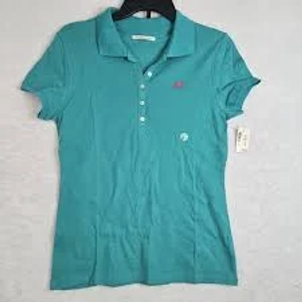 Aeropostale Women A87 Solid Classic Piqué Polo Shirt Style 4163 NWT Size Large