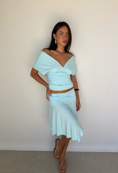 ANDI TOP - AQUA - XS