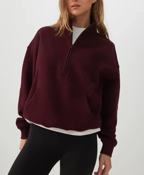 Ardene Women's MADESOFT Oversized Half Zip Sweatshirt