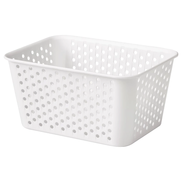 PLOGSVÄNG Storage basket - white 6x7 ¾x4 "