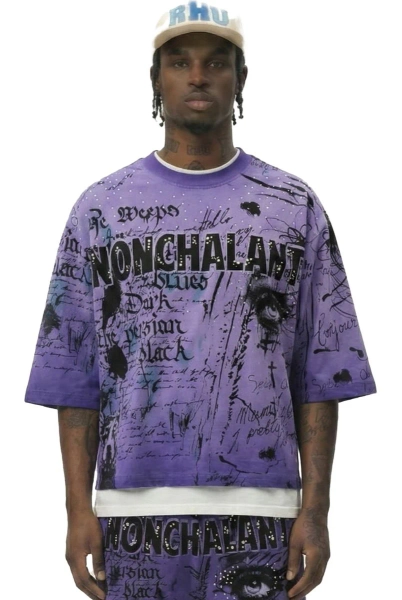 TOOLEY Washed 100% Cotton S/N Jersey 3/4 Sleeve Tee