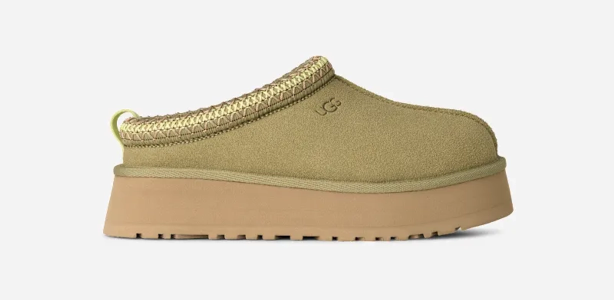 UGG® Women's Tazz II Sheepskin Slippers in Muted Brass, Size 9