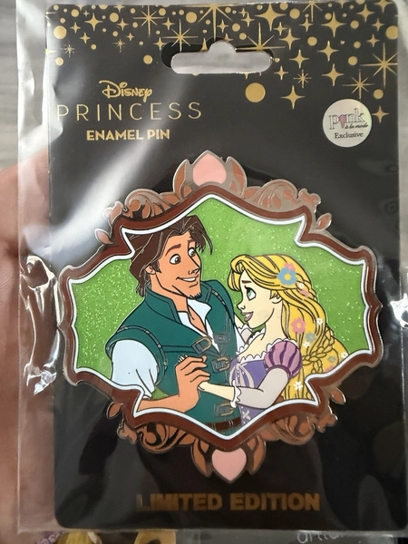 Disney Pink à la Mode PALM Floral Couples Tangled Pin - LE 300 Rapunzel &amp; Flynn