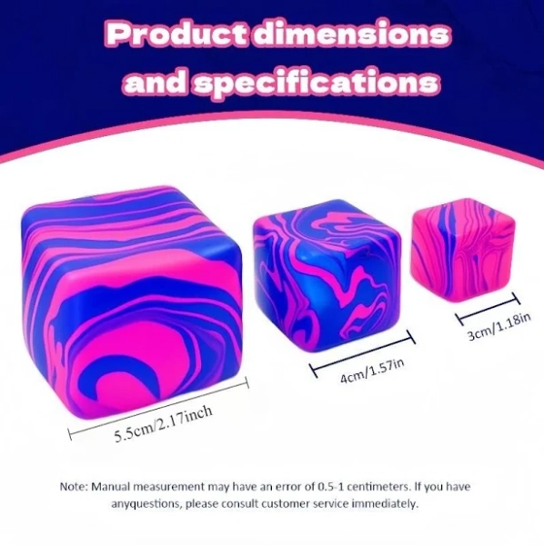 Slimes, Slime from peachy babies, Non-Toxic TPR Slime-Filled Sensory Toy - Multicolor Swirling Marble Squares ( Pink/Blue/Purple /, Halloween slime,