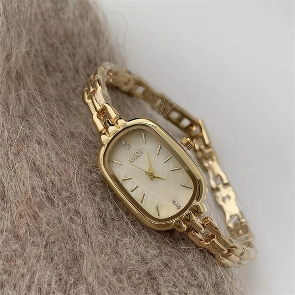 Dainty Gold/Silver Oval Mother of Pearl Bracelet Watch - WatchwithSun-Dainty & Chic Watches for Women