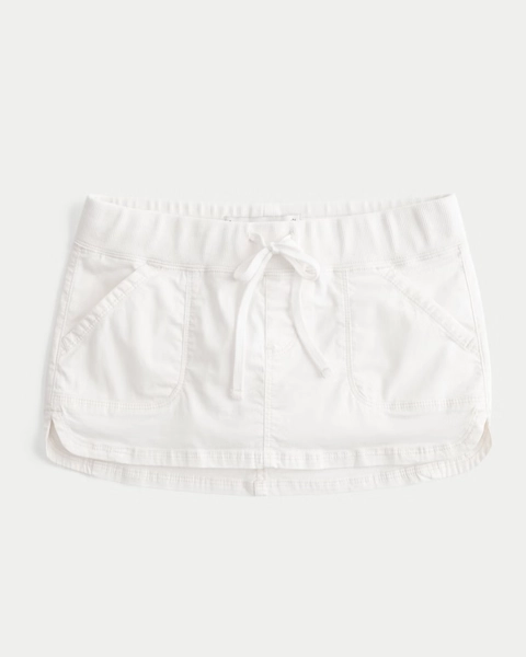 Ultra Low-Rise Twill Micro Mini Skort