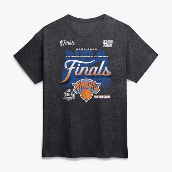 Men's New York Knicks Fanatics Charcoal 2026 NBA Eastern Conference Champions Locker Room T-Shirt