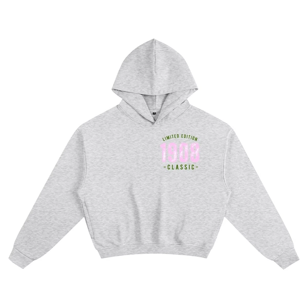 Alpha Kappa Alpha Boxy Hoodie - Primary color: Flower Gray