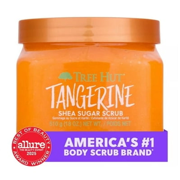 Naterra Tree Hut Tangerine Shea Butter Sugar Body Scrub  18 oz