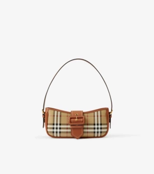 Check Sling Bag in Briar brown - Women | Burberry® Official