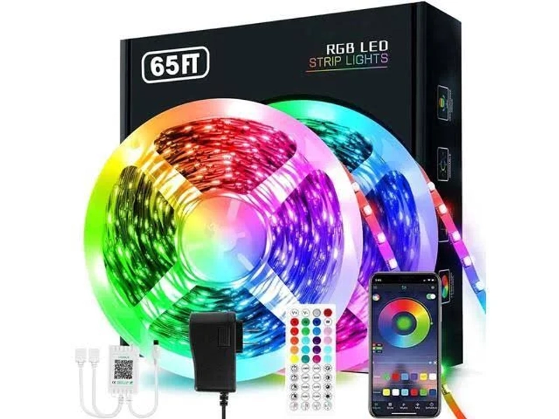 20m LED Bluetooth RGB 44-keys Remote Music Sync Colour Changing LED Mood Strip Light