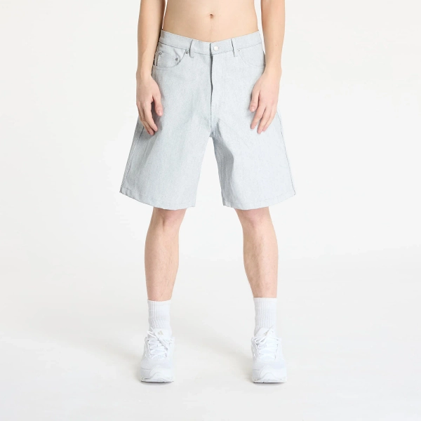 white/light grey baggy jorts