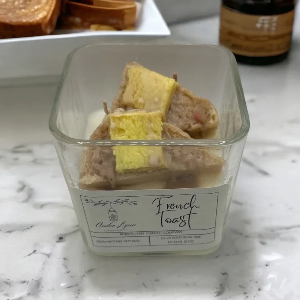 French Toast scented 12oz Candle – Realistic Bakery Candle, Hand Poured Soy Wax, Unique Luxury Gift for Bakers & Foodies