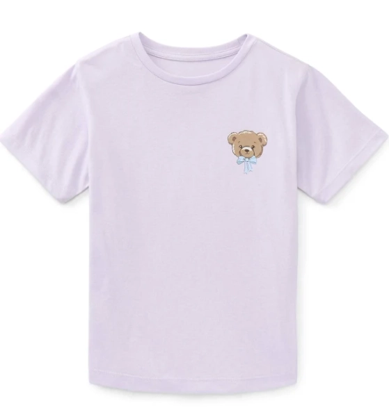 Wonder Nation Girls Teddy Bear Graphic Tee