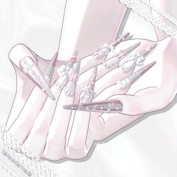 【18アバター対応】Tulle Pas de Chat Long Nail【MA対応】