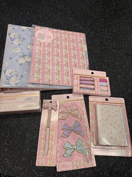 Love Shack Fancy x Target 7 Piece School  Supply Accessories Floral Pink