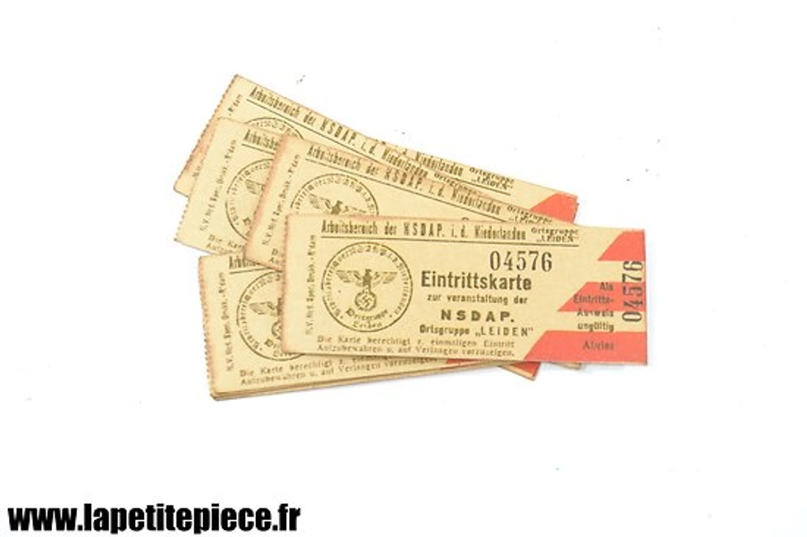 Ticket NSDAP Ostgruppe Leiden