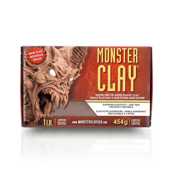 Monster Clay® 1lb. Medium Brown Elastic Clay