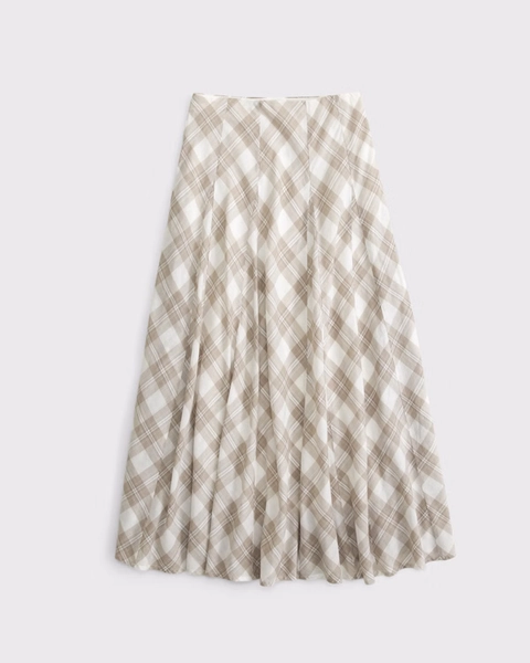 100% Cotton High Rise Maxi Skirt