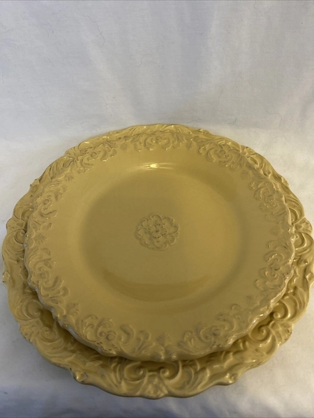 Barreveld French Country Provincial Mustard Replacement Dinner Plate &amp; Salad Plt
