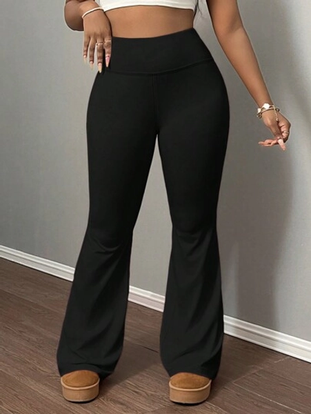 Slaydiva Women's High-Waisted Elastic Slimming Flare Yoga Pants Flared Sweatpants For Women