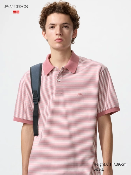 DRY Pique Striped Polo Shirt 
