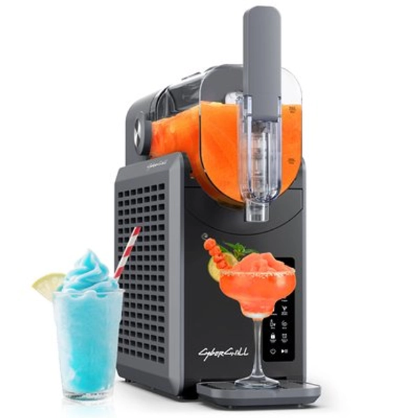 CyberChill - Slushie Machine 68 oz, No Ice Needed Frozen Drink Maker with Control Lock, Delay Start, and 5 Presets - Gray