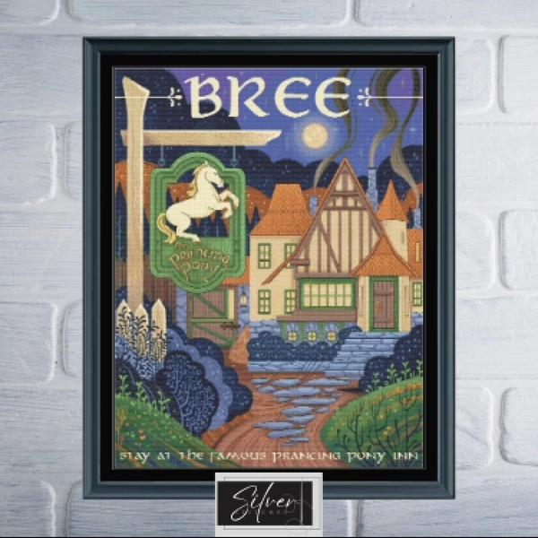 Bree Poster | LOTR | Counted Cross Stitch Pattern | Digital Download PDF Chart