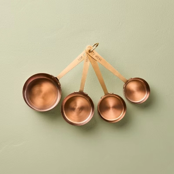4pc Stainless Steel Measuring Cup Copper - Hearth & Hand™ with Magnolia