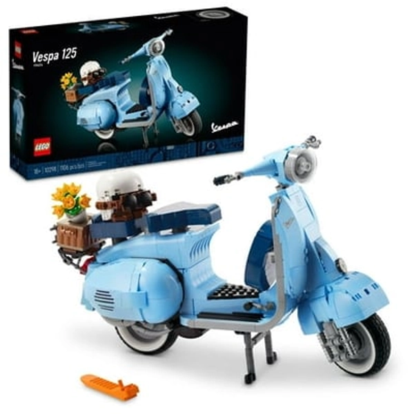 LEGO Systems Inc LEGO Icons Vespa 125 Model Building Kit - Vintage Italian Scooter DIY Craft Kit for Adults  Ages 18+ - Gift for Wedding - Includes Kickstand for Easy Display - 10298