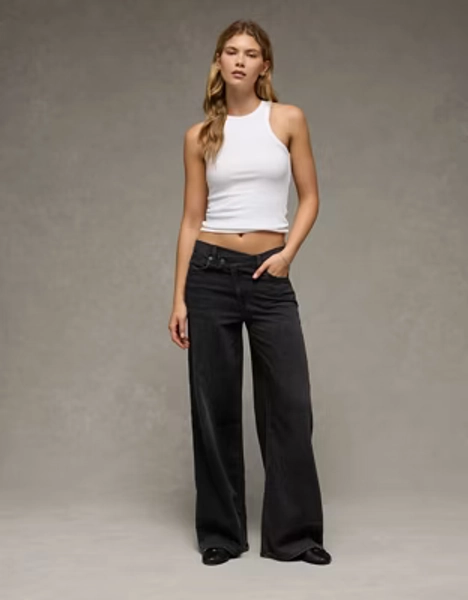 AE Dreamy Drape Strigid Low-Rise Ultra Wide-Leg Jean