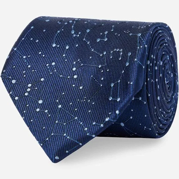 The Tie Bar Ties Constellation Space Navy Tie Silk