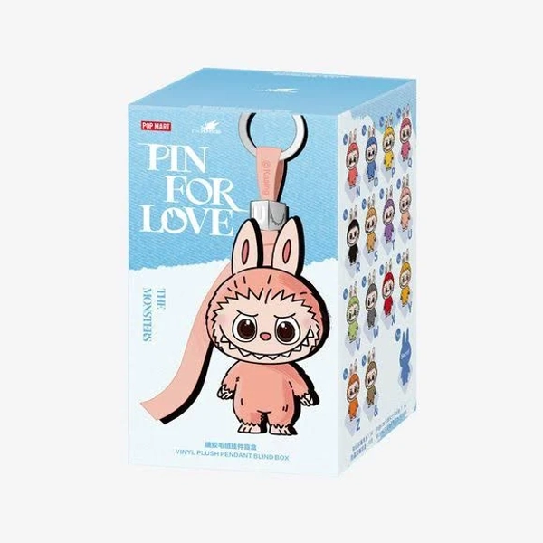 Pop Mart Labubu V4 The Monsters Pin for Love Series Plush Pendant Blind Box