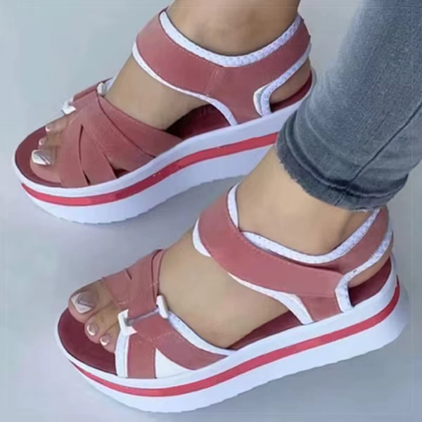 Women's Sandals Mix Color Wedges Heels Sandals Summer 2026 Shoes Woman Heeled Sandals Platform Summer Shoes Women Block Footwear - AliExpress 322