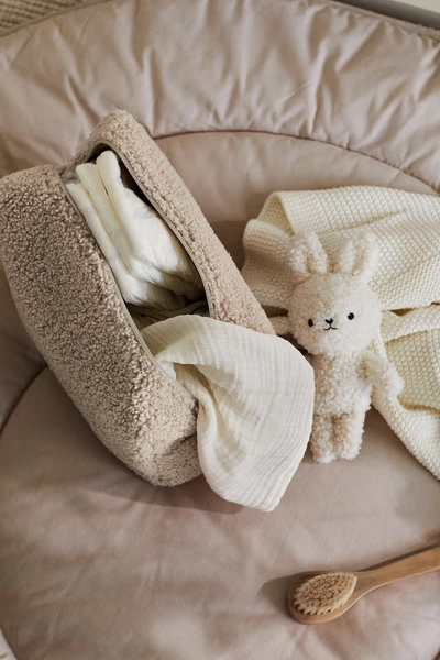 Wickeltasche aus Teddyfleece