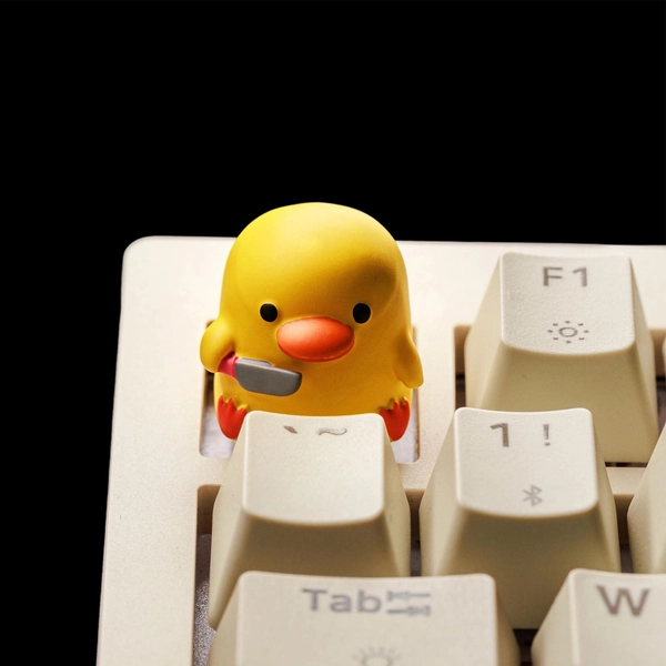Duck With Knife Keycap, Meme Duck Artisan Keycap, Meme Keycap, Little Duck Keycap, Handmade Gift for Boyfriend, Cute Keycap Artisan - Etsy