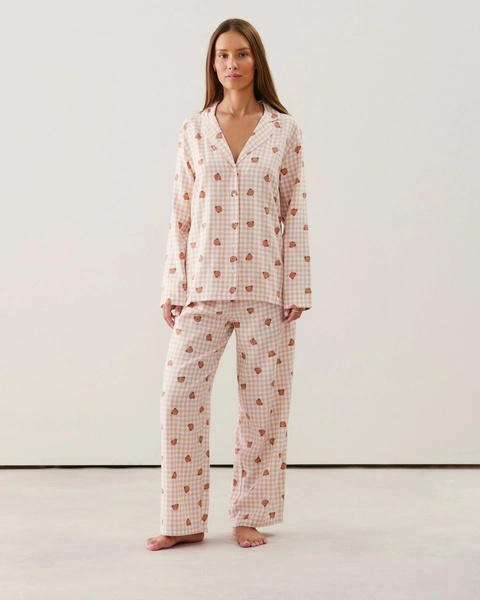 Pantalon en flanelle motifs oursons