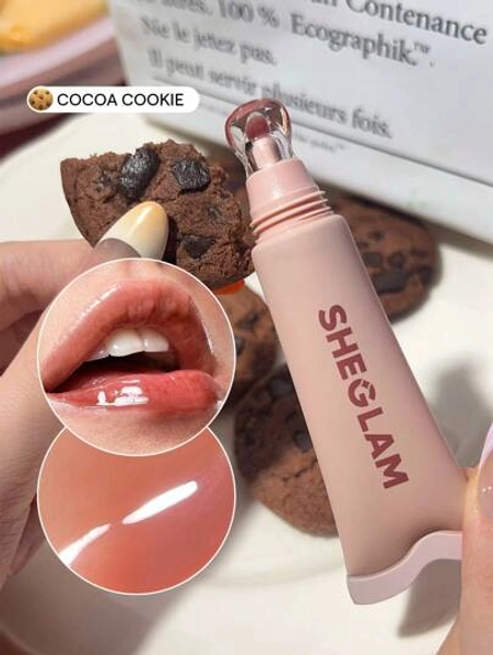 SHEGLAM Crystal Glaze Moisturizing Lip Gloss-Cocoa Cookie Moisturizing Clear Lip Gloss Clear Watery Mirror Lip Gloss Hydrating Reduce Lip Fine Lines Lip Makeup Brand Beauty Makeup Face Paint Cosmetic For Women Girls Perfect For Fall Winter Ideal For Y2K Fancy Fashion Suitable For Birthday Christmas Present Party Ready Best Color