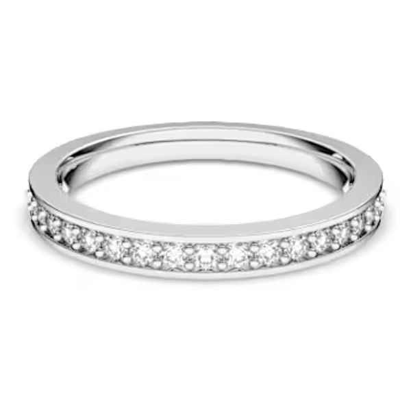 Matrix ring, White, Rhodium plated