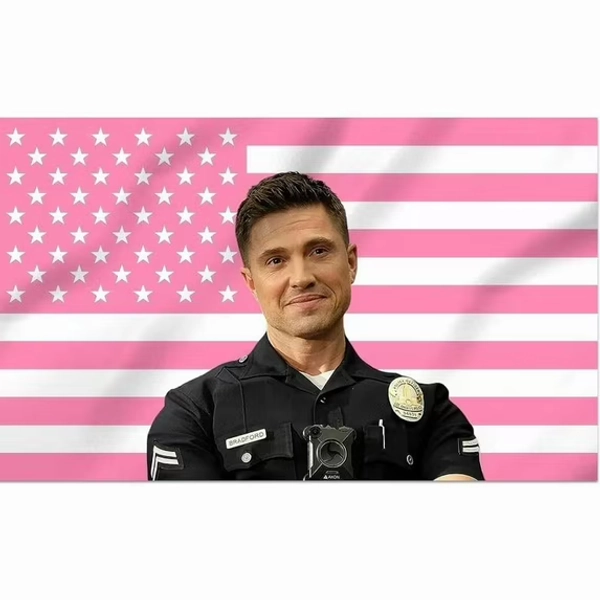 Shmbada Eric Winter Tim Bradford Decorative Flag Tapestry Outdoor Indoor, Double Stitched, Wall Hanging Room Decor, College Dorm Porch Outside Decorations