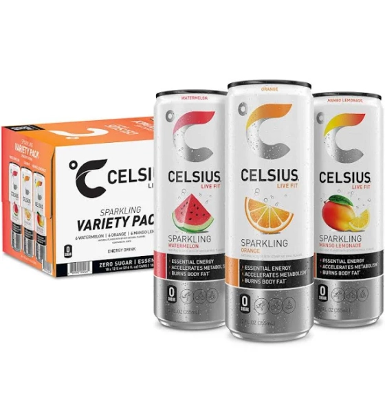 Celsius Sparkling Core Variety Pack 12 fl. oz. 18 pk.