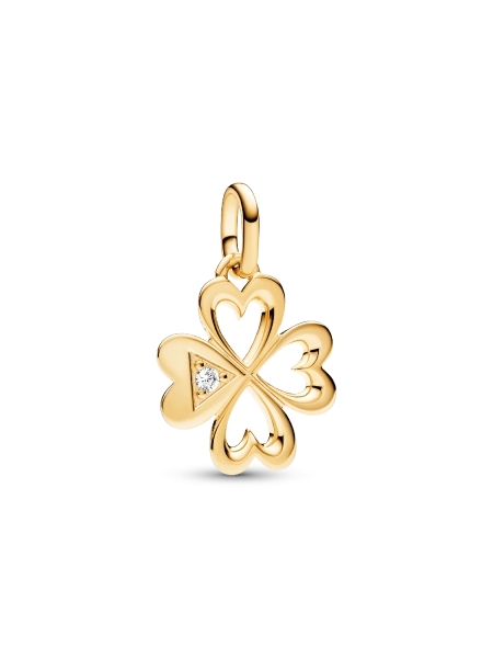 Pandora ME Heart Four-leaf Clover Medallion Charm