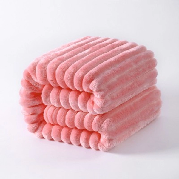 Flannel Fuzzy Toddler Blanket, Fluffy Warm and Lightweight Baby Plush Blanket, 30x40 Inches, Pink - NTBAY