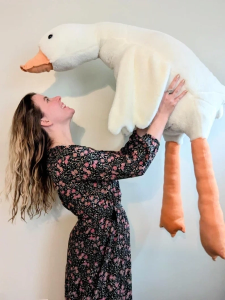 Handstuffed Duck Goose Plushies Ecofriendly Recycled Polyfill Stuffed Animal Stuffies Toy Children Pet Large Mini Big