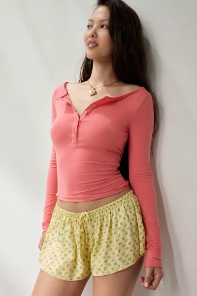 Out From Under Betty Boatneck Long Sleeve Henley Top