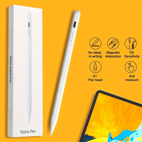 2018-2024 Compatible Active Stylus for Ipad, Palm Rejection, Tilt Function, Magnetic Attachment, Rechargeable Lithium Battery, USB Charging - The Perfect Gift for Boys, Girls, And Girlfriends.