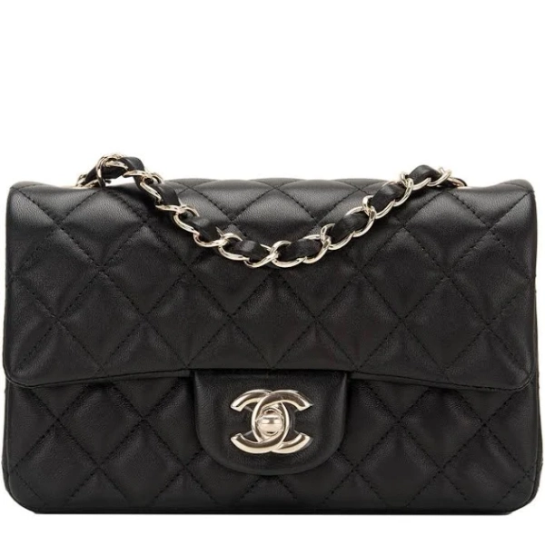 CHANEL Mini Rectangular Lambskin Flap with Gold Hardware
